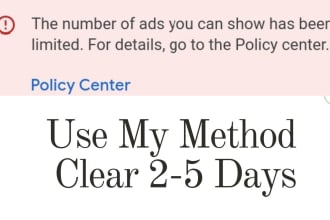 solve adsense ad limit issues problem within 2 three days