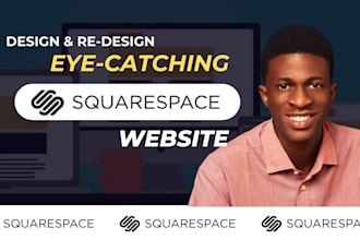 create a modern squarespace website design, redesign squarespace landing page