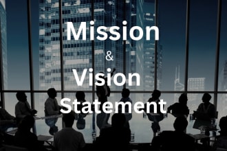 write mission and vision statement, values and brand story
