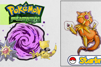illustrate a pokemon or combine two pokémon in fusion