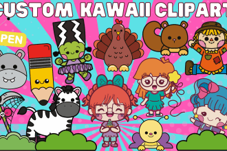 draw cute kawaii cartoon illustration