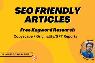 write bulk SEO friendly articles or blog posts in 24 hours