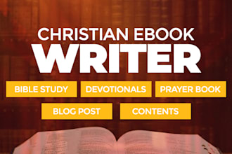 write your christian book, ebook, bible study, and devotional