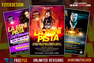 design a flyer for your event, club, or business in 24 hrs