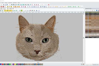 do embroidery digitizing in  pxf dst pes vp3  emb jef
