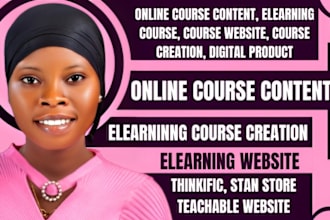 create online course content, elearning course, course creation on thinkific