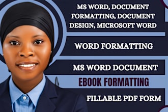 do microsoft word document formatting, ms word editing and document design