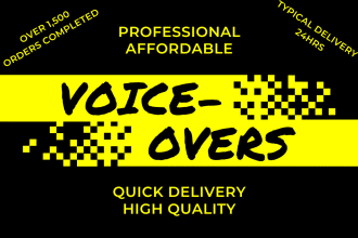 create a broadcast quality voiceover for tv or radio