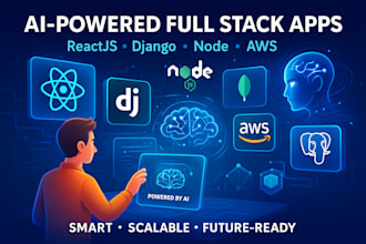 create ai full stack apps with reactjs django AWS