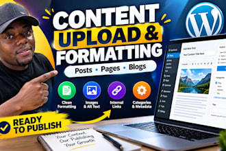 upload and format content professionally on your wordpress website