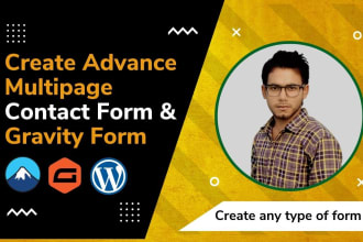 create contact form 7 or advanced multi step gravity forms in wordpress website