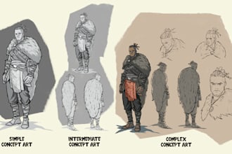 create character concept art sketch