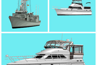 draw your boat into vector illustrasion