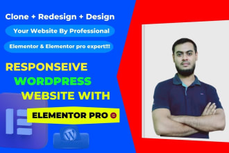 create and clone wordpress website or landing page using elementor pro