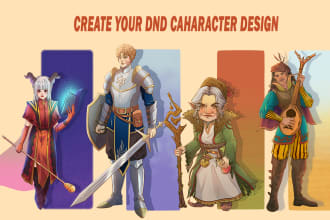 draw you dnd, fantasy or original anime character art