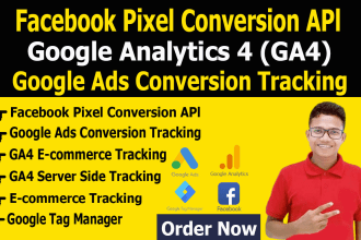 fix or setup google analytics 4 facebook conversion API tag manager ads tracking