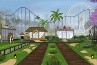 create background and environment concept illustrations