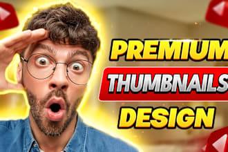 make a stunning youtube thumbnail of clickbait style