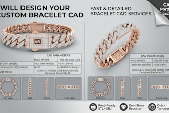 design 3d jewelry cad models for production and casting