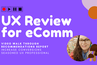 do a live video review for your ecommerce store for cro