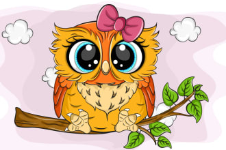 draw cute cartoon illustrations and cartoon characters