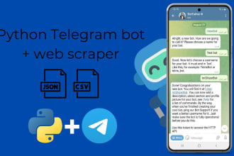 write telegram bot in python additional web scraper