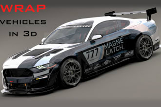 create your perfect car wrap and render it in 3d