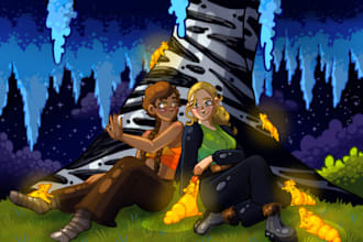 draw your custom dnd character or original fantasy hero