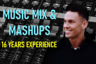 create a professional dj mix, mashup, custom music project