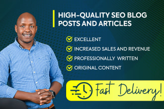 write high quality SEO blog posts and articles