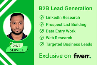 do web research, data collection and linkedin research