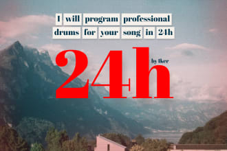 program professional and modern drums for your song in 24h