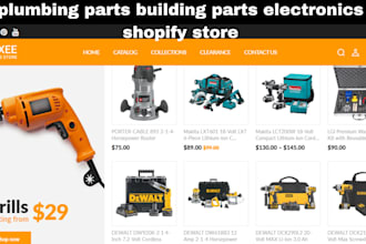 build plumbing parts building parts tools accessories electronics shopify store