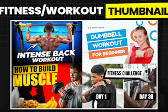 make a unique fitness or workout thumbnail