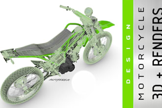 do your motorcycle design, 3d and rendering