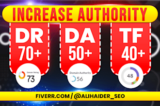increase da 50 plus  domain authority with zero spam score