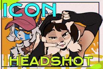 icon, headshot of your furry head