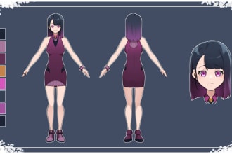 draw character sheet in anime style