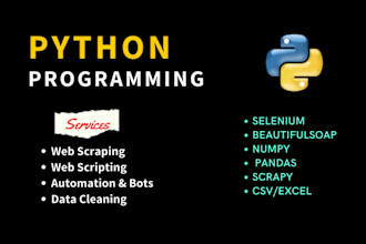 create any python program, script, web scraper and flask api