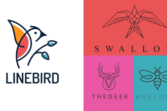 design simple, unique, abstract line art  logo