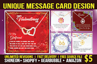 do profitable unique shine on message card design