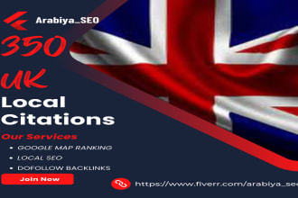 do 350 UK local listing citations uk directory submission