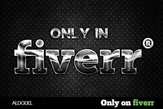 replicate your logo design or text as metalllic effect