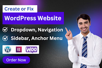 create or fix wordpress dropdown, navigation,  category, sidebar, or anchor menu