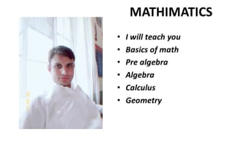 teach you basic math and algebraic exercises