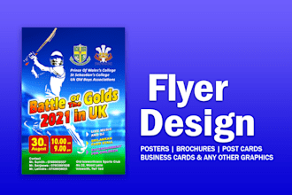 design flyer, brochure, poster or any other graphic