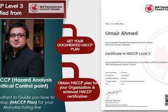 develop haccp plan, food safety plan, procedure, records