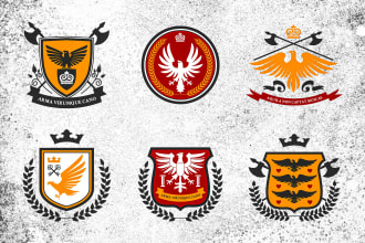do vintage family crest, or coat of arms design