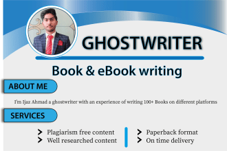 ghost write 30,000 words ebook as ghost book writer, and ghost ebook writer