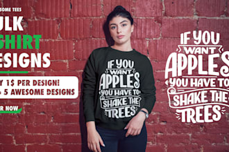 create all kind of custom tshirt designs and illustrations